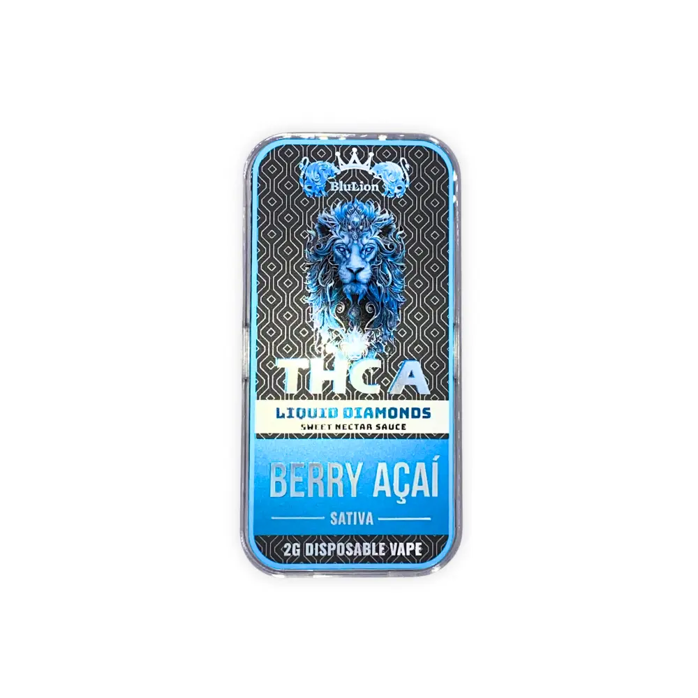 THCA Liquid Diamonds Disposable Vape BluLion 2g Berry AcaĂ front