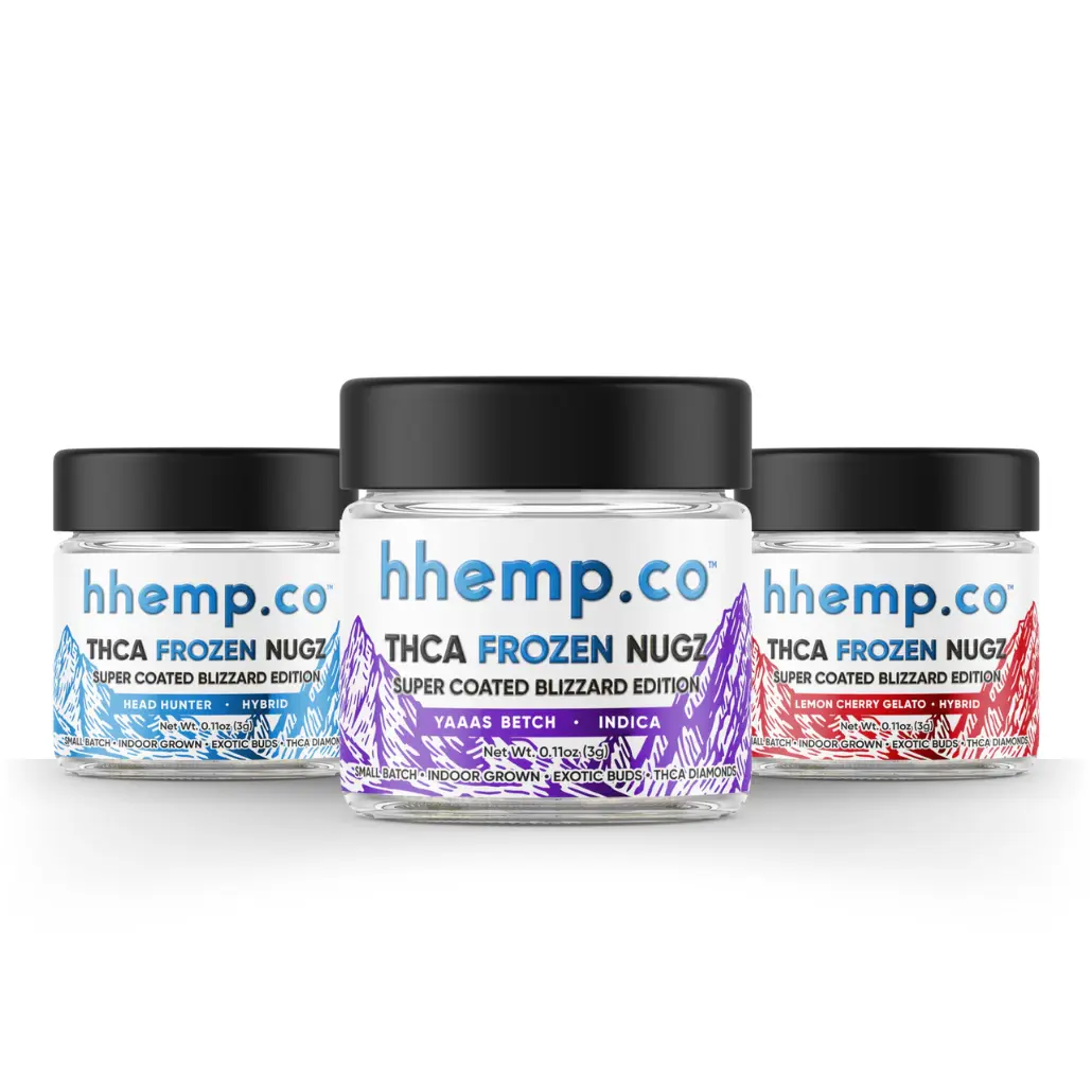 thca frozen nugz jars different flavors