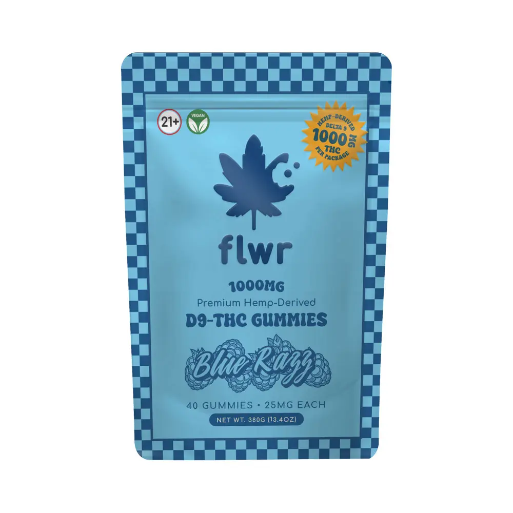 FLWR - Delta-9 Gummy Bag (1000mg) (Blue Razz)
