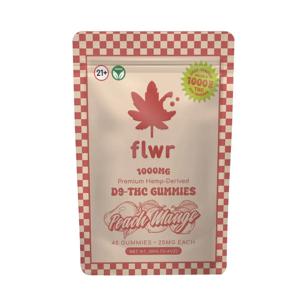 FLWR - Delta-9 Gummy Bag (1000mg) (Peach Mango)