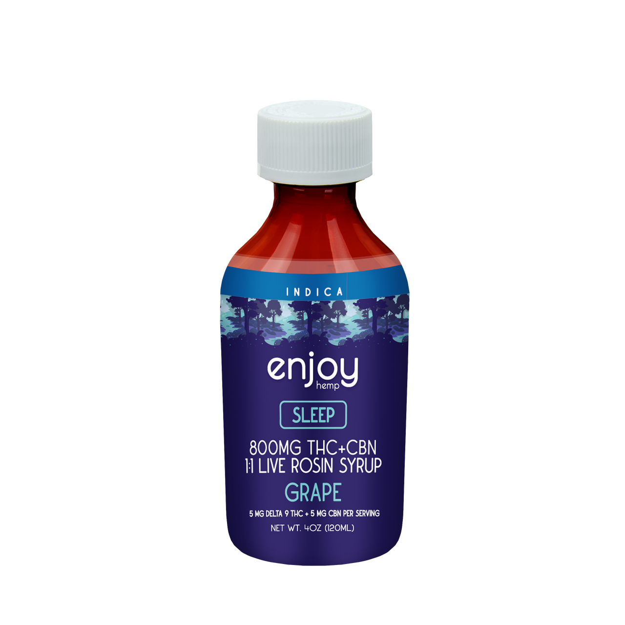 Live Rosin Delta 9 + CBN Syrup for Sleep - Grape (Indica) 800 mg